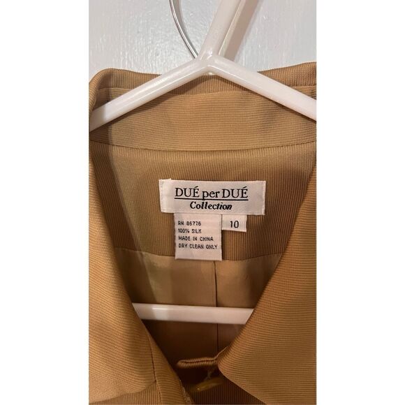 DUE PER DUE BROWN SILK JACKET WOMENS SIZE 10 NEW WITH TAGS - Picture 3 of 10